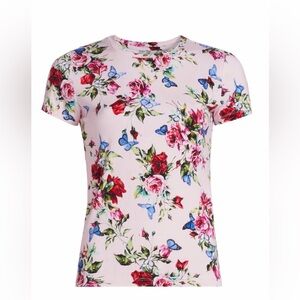 L'Agence Women’s Ressi Femme Rose Crewneck Tee